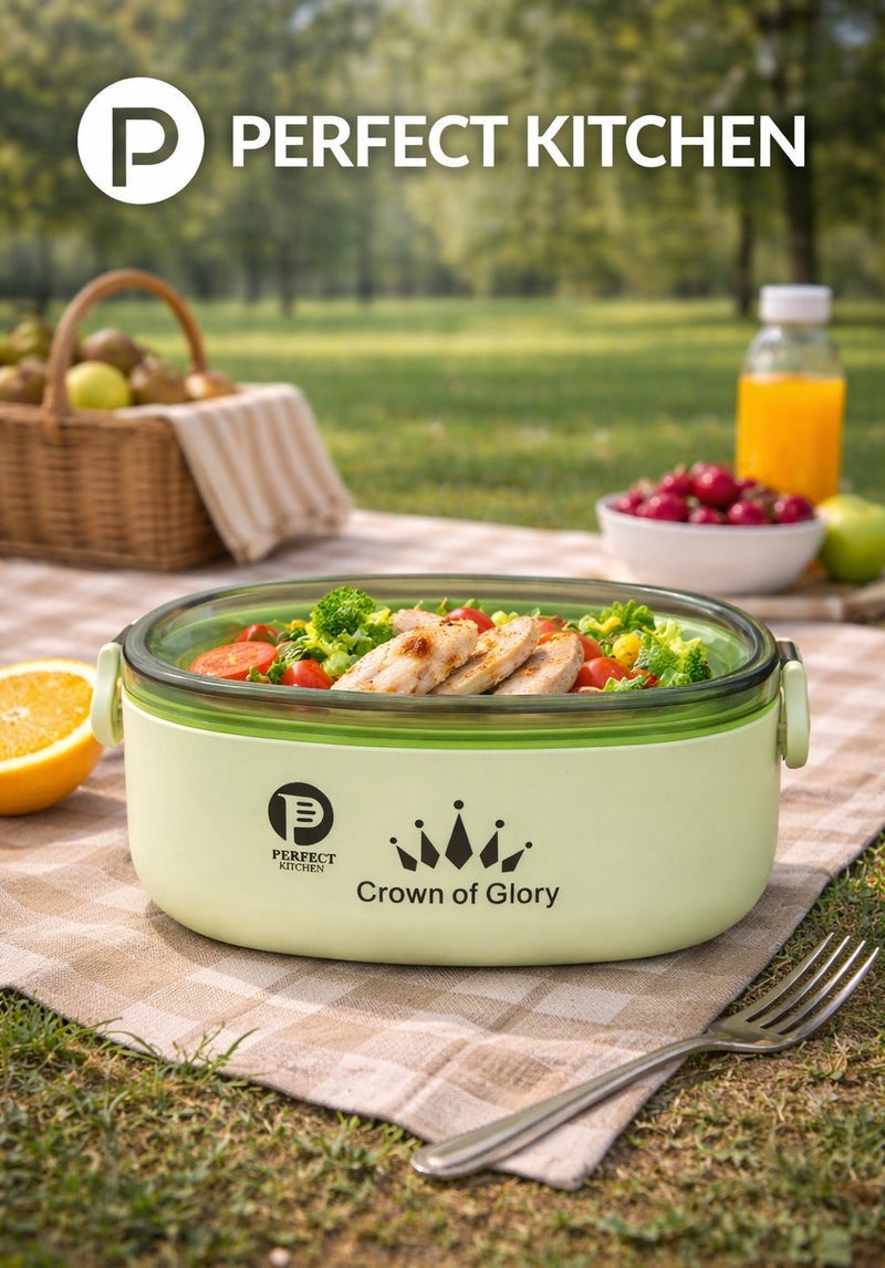 PERFECT KITCHEN lunch box - Single layer-750ml-green - Image 2